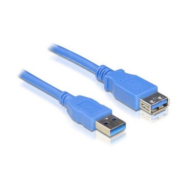Delock USB-A 3.0 -> USB-A 3.0 M/F adatkábel hosszabbító 2m kék